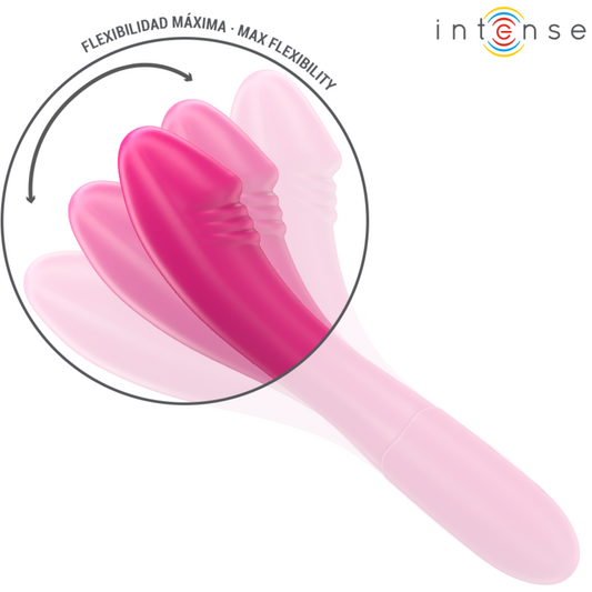 INTENSE - BELINDA VIBROMASSEUR 19 CM FLEXIBLE 10 VIBRATIONS ROSE