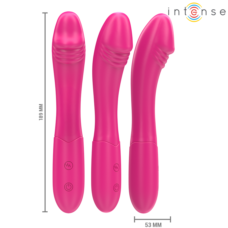 INTENSE - BELINDA VIBROMASSEUR 19 CM FLEXIBLE 10 VIBRATIONS ROSE