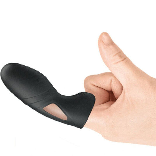 PRETTY LOVE - ALAN VIBROMASSEUR DE DOIGTS EN SILICONE NOIR