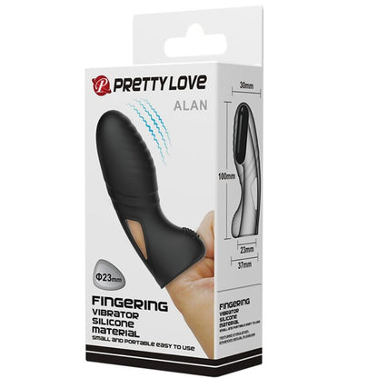 PRETTY LOVE - ALAN VIBROMASSEUR DE DOIGTS EN SILICONE NOIR