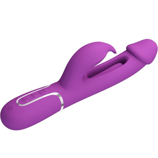 PRETTY LOVE - KAMPAS VIBROMASSEUR RABBIT MULTIFONCTION 3 EN 1 VIOLET