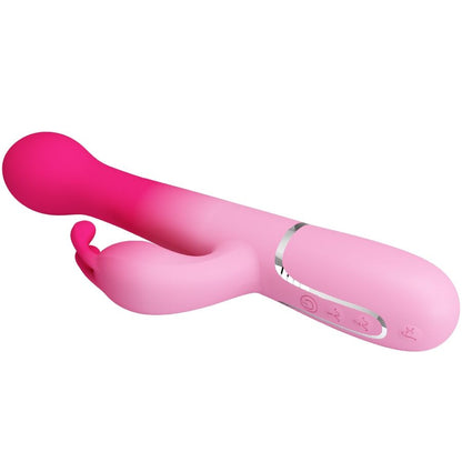 PRETTY LOVE - VIBROMASSEUR RABBIT MULTIFONCTION 3 EN 1 DEJON ROSE
