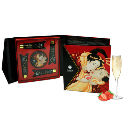 SHUNGA - KIT SECRET GEISHA FRAISES ET CAVA COFFRET DE MASSAGE