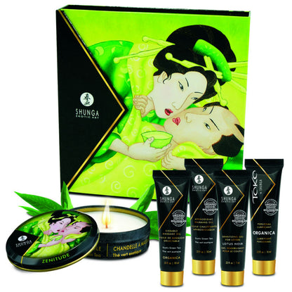 SHUNGA - KIT THÉ VERT BIO SECRET GEISHA COFFRET DE MASSAGE