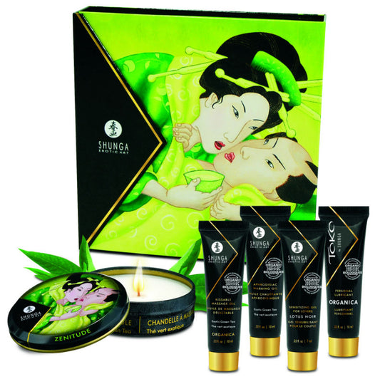 SHUNGA - KIT THÉ VERT BIO SECRET GEISHA COFFRET DE MASSAGE
