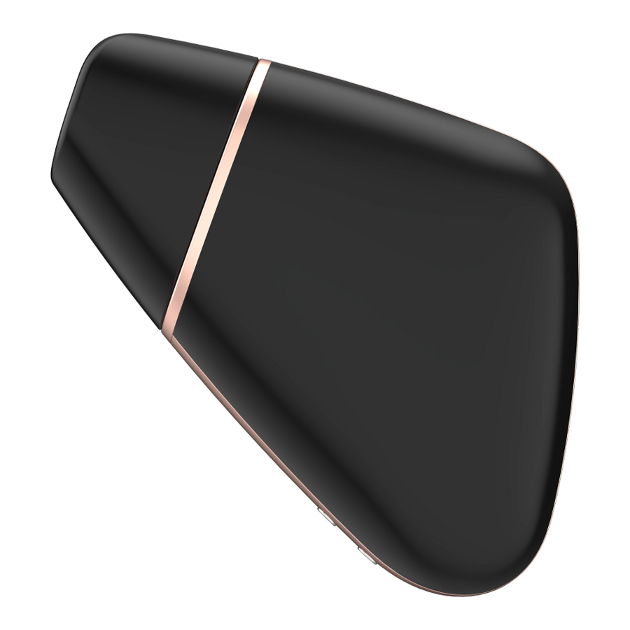 SATISFYER - STIMULATEUR CLITORIDIEN ET VIBRATEUR AIR LOVE TRIANGLE NOIR
