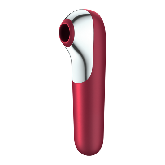 SATISFYER - STIMULATEUR CLITORIDIEN DUAL LOVE AVEC AIR PULSÉ ROUGE