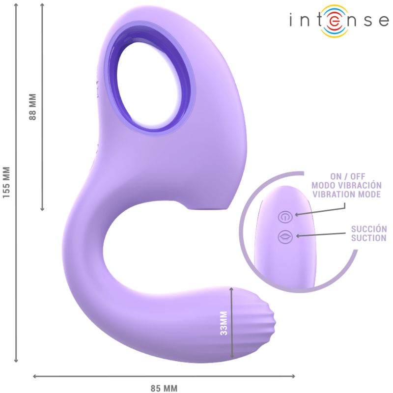 INTENSE FUN INTENSE - BAXTER VIBROMASSEUR & STIMULATEUR CLITORIDIEN VIOLET