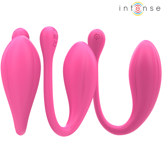 INTENSE COUPLES TOYS INTENSE - JANICE U VIBROMASSEUR DOUBLE STIMULATION 10 VIBRATIONS ROSE TÉLÉCOMMANDE