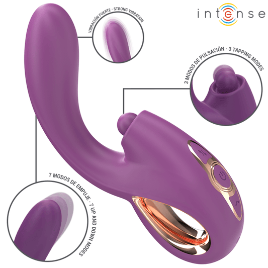 INTENSE FUN INTENSE - LALI VIBROMASSEUR MULTIFONCTION POINT G TAPPING & THRUST & VIBRATION VIOLET