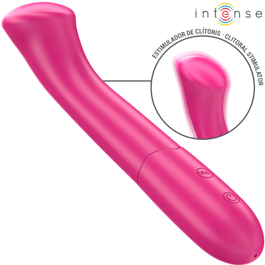 INTENSE FUN INTENSE - PATY VIBROMASSEUR 19 CM FLEXIBLE 10 VIBRATIONS MODÈLE 2 ROSE