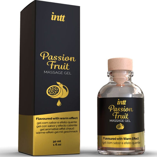 INTT MASSAGE & ORAL SEX INTT MASSAGE & ORAL SEX - GEL DE MASSAGE SAVEUR FRUIT DE LA PASSION AVEC EFFET CHALEUR