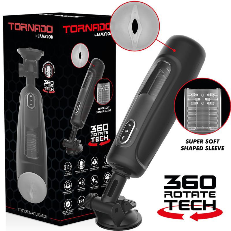JAMYJOB JAMYJOB - TORNADO 360 ROTATION TECH STROKER MASTURBATEUR HOMME