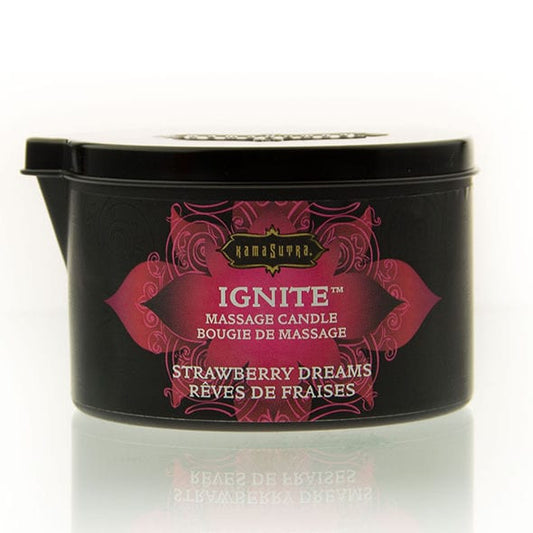 KAMASUTRA COSMETICS KAMASUTRA Bougie de Massage Fraise Rêves - 170 g pour Intimité et Détente