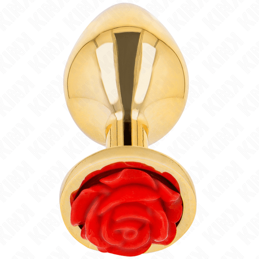 KINK PLEASURE PLUGS KINK - PLUG ANAL OR ROSE ROUGE TAILLE S
