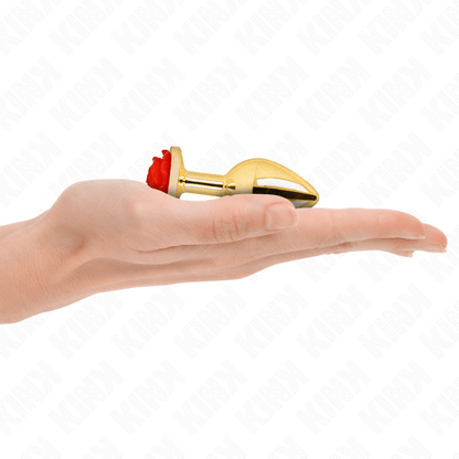 KINK PLEASURE PLUGS KINK - PLUG ANAL OR ROSE ROUGE TAILLE S