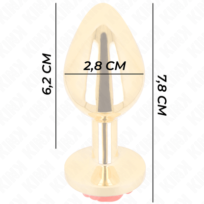 KINK PLEASURE PLUGS KINK - PLUG ANAL OR ROSE ROUGE TAILLE S