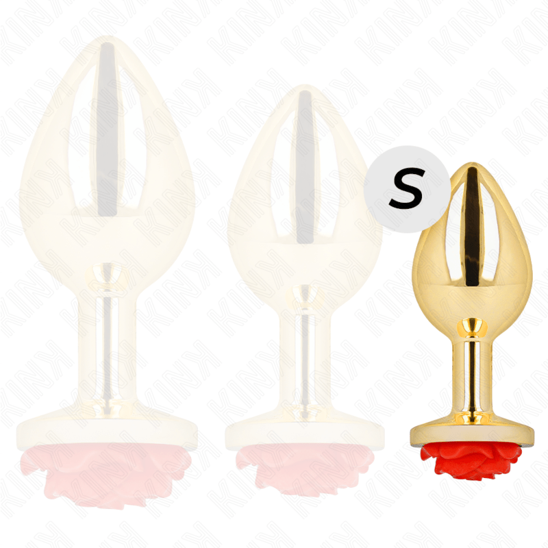 KINK PLEASURE PLUGS KINK - PLUG ANAL OR ROSE ROUGE TAILLE S