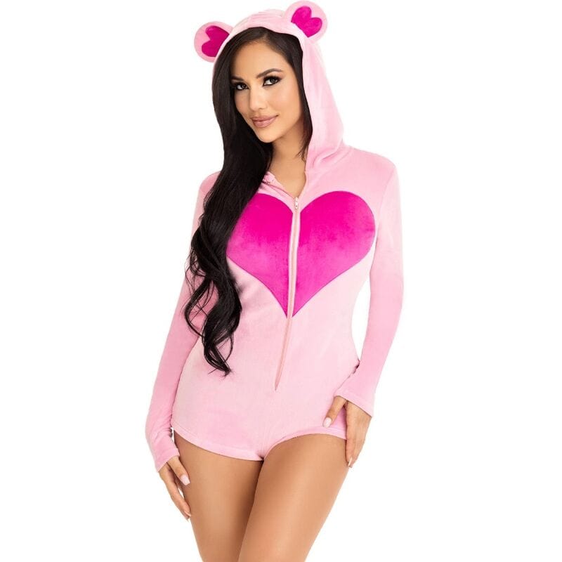 LEG AVENUE COSTUMES LEG AVENUE - BODY VELOURS OURS EN TEDDY ROSE S