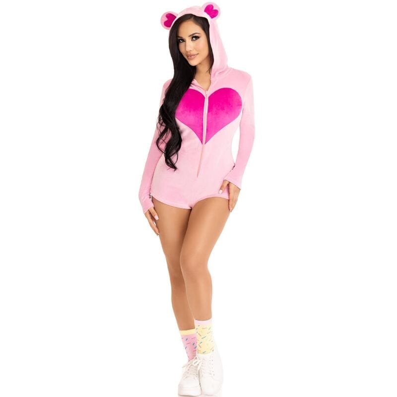 LEG AVENUE COSTUMES LEG AVENUE - BODY VELOURS OURS EN TEDDY ROSE S