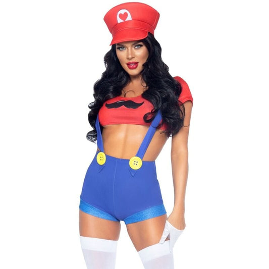 LEG AVENUE COSTUMES LEG AVENUE - COSTUME SEXY MARIO BROS ROUGE/BLEU M