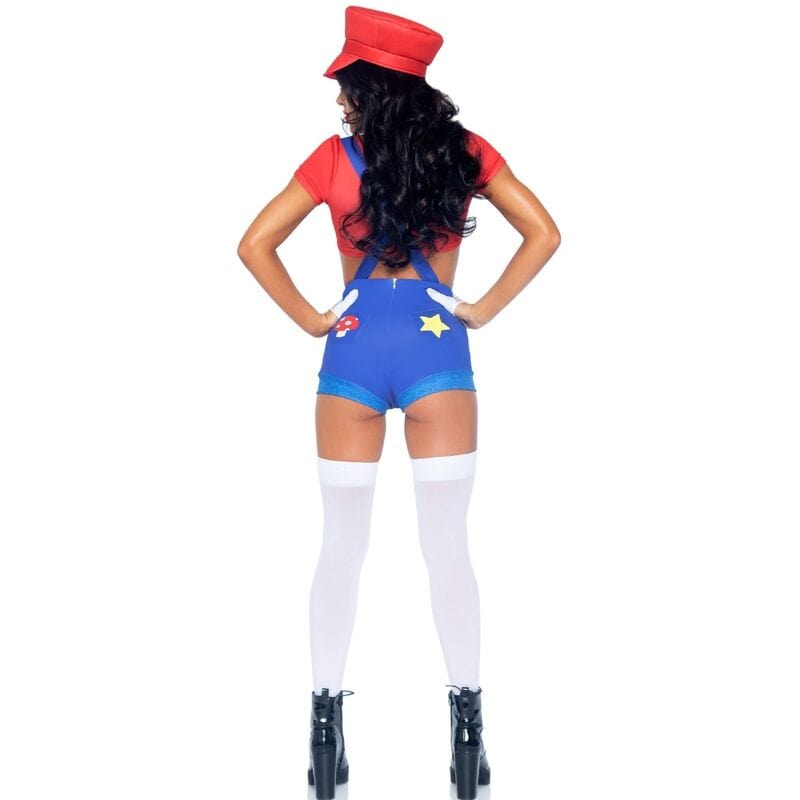 LEG AVENUE COSTUMES LEG AVENUE - COSTUME SEXY MARIO BROS ROUGE/BLEU S