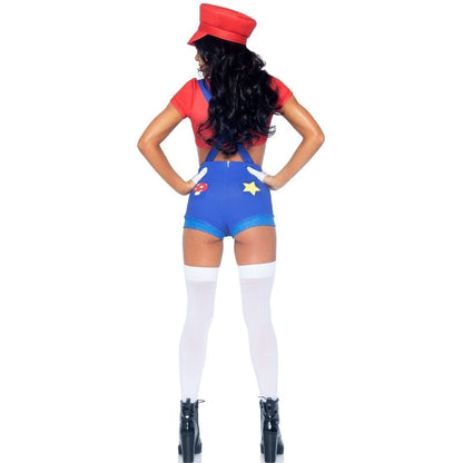 LEG AVENUE COSTUMES LEG AVENUE - COSTUME SEXY MARIO BROS ROUGE/BLEU S