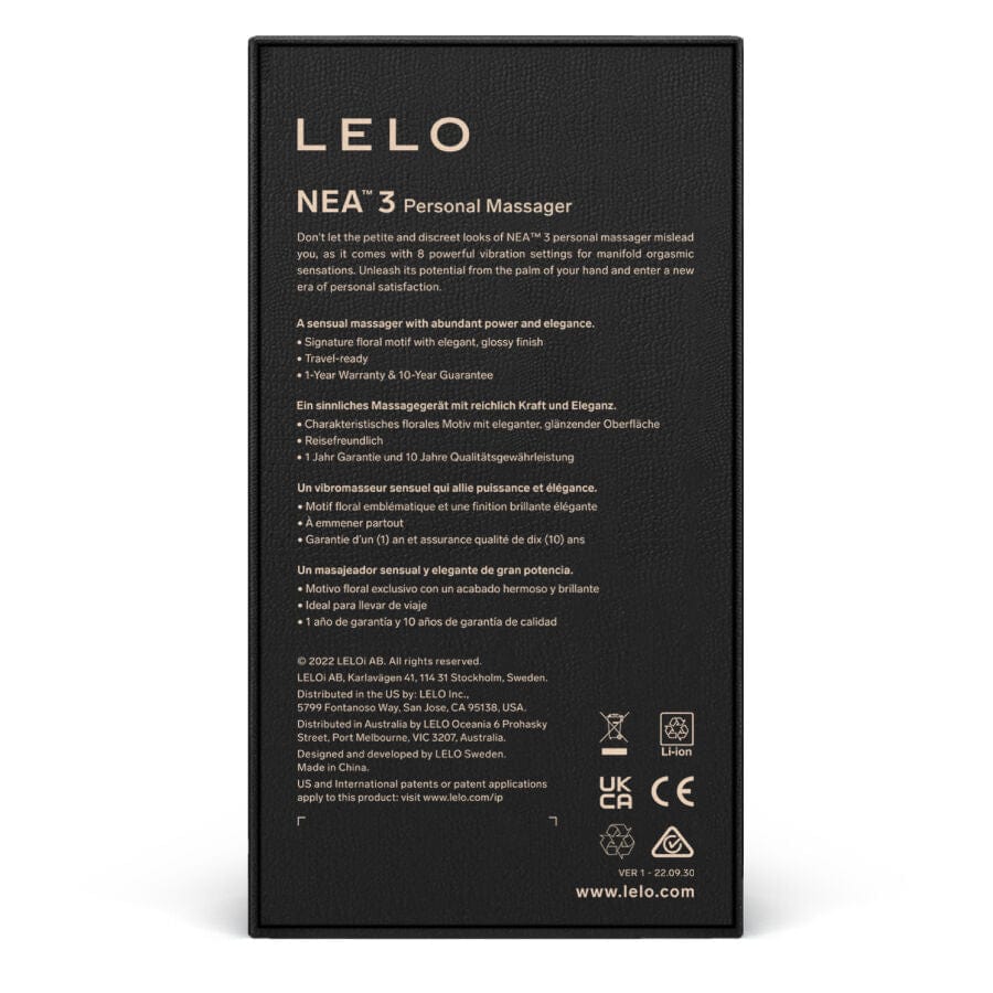 LELO LELO - NEA 3 MASSEUR PERSONNEL NOIR