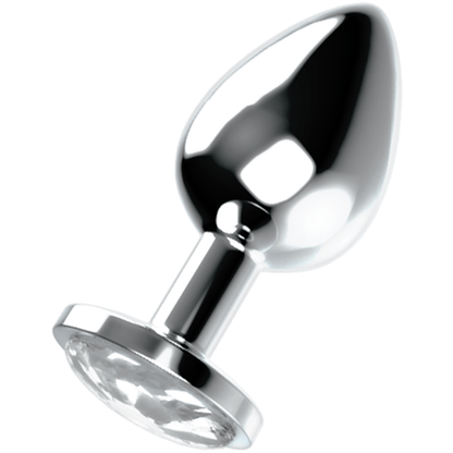 OHMAMA ANAL L / Blanc OHMAMA - PLUG ANAL AVEC CRISTAL TAILLE L