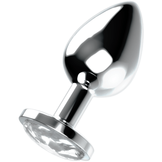 OHMAMA ANAL L / Blanc OHMAMA - PLUG ANAL AVEC CRISTAL TAILLE L