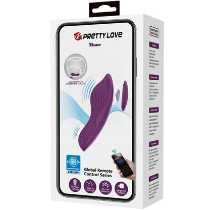PRETTY LOVE PRETTY LOVE - MANE LAY ON MASSEUR DE CLITORIS 10 VIBRATIONS TÉLÉCOMMANDE VIOLET