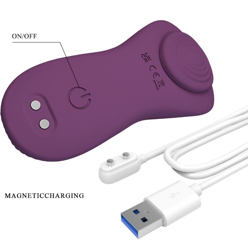 PRETTY LOVE PRETTY LOVE - MANE LAY ON MASSEUR DE CLITORIS 10 VIBRATIONS TÉLÉCOMMANDE VIOLET