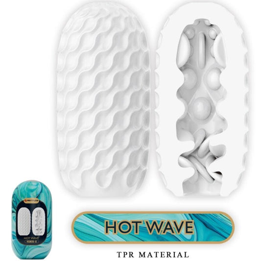PRETTY LOVE PRETTY LOVE - MASTURBATEUR POUR HOMME EN SILICONE HOT WAVE BLANC