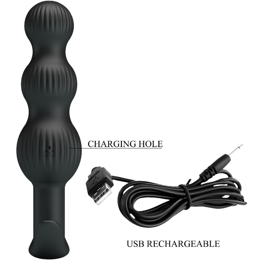PRETTY LOVE PRETTY LOVE - PLUG ANAL VIBRANT SIDNEY 10 VIBRATIONS NOIR