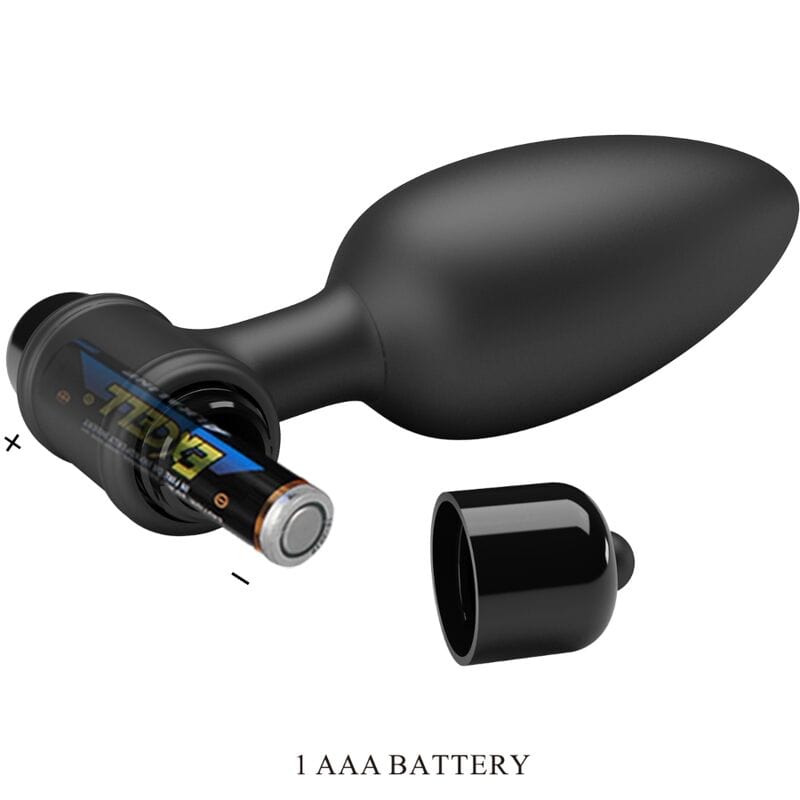 PRETTY LOVE PRETTY LOVE - VIBRA BUTT PLUG 2 PLUG ANAL 10 VIBRATIONS NOIR
