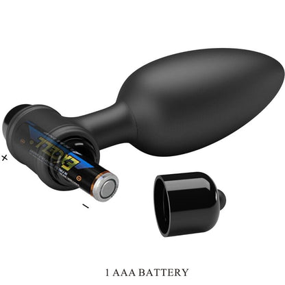 PRETTY LOVE PRETTY LOVE - VIBRA BUTT PLUG 2 PLUG ANAL 10 VIBRATIONS NOIR