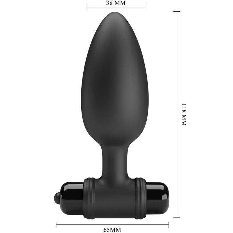 PRETTY LOVE PRETTY LOVE - VIBRA BUTT PLUG 2 PLUG ANAL 10 VIBRATIONS NOIR