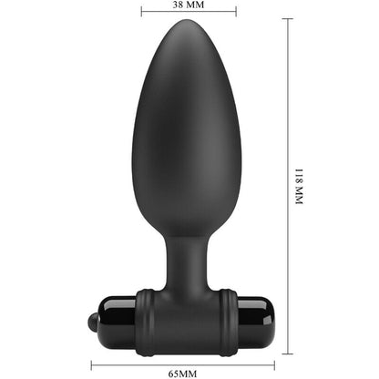 PRETTY LOVE PRETTY LOVE - VIBRA BUTT PLUG 2 PLUG ANAL 10 VIBRATIONS NOIR