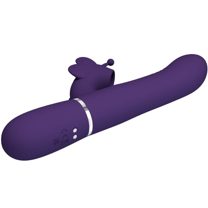 PRETTY LOVE FLIRTATION PRETTY LOVE - VIBRATEUR MULTIFONCTION LAPIN 4 EN 1 PAPILLON VIOLET
