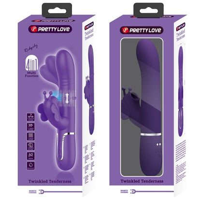PRETTY LOVE FLIRTATION PRETTY LOVE - VIBRATEUR MULTIFONCTION LAPIN 4 EN 1 PAPILLON VIOLET