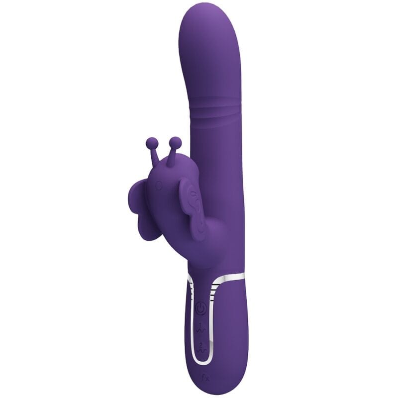 PRETTY LOVE FLIRTATION PRETTY LOVE - VIBRATEUR MULTIFONCTION LAPIN 4 EN 1 PAPILLON VIOLET