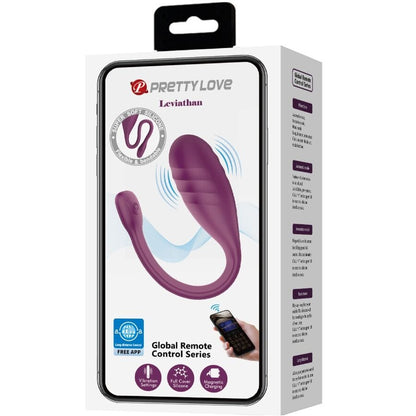 PRETTY LOVE SMART PRETTY LOVE - VIBROMASSEUR CONTRÔLÉ PAR APPLICATION LEVIATHAN VIOLET