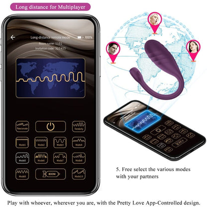 PRETTY LOVE SMART PRETTY LOVE - VIBROMASSEUR CONTRÔLÉ PAR APPLICATION LEVIATHAN VIOLET
