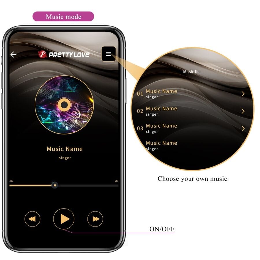 PRETTY LOVE SMART PRETTY LOVE - VIBROMASSEUR CONTRÔLÉ PAR APPLICATION LEVIATHAN VIOLET