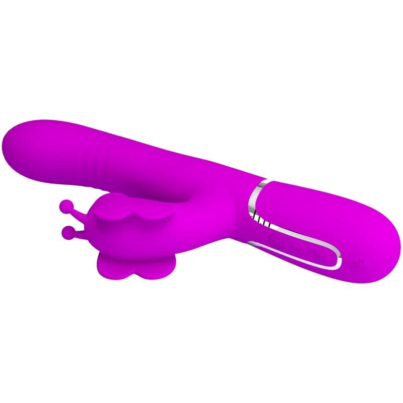 PRETTY LOVE FLIRTATION PRETTY LOVE - VIBROMASSEUR RABBIT MULTIFONCTION 4 EN 1 PAPILLON FUCHSIA