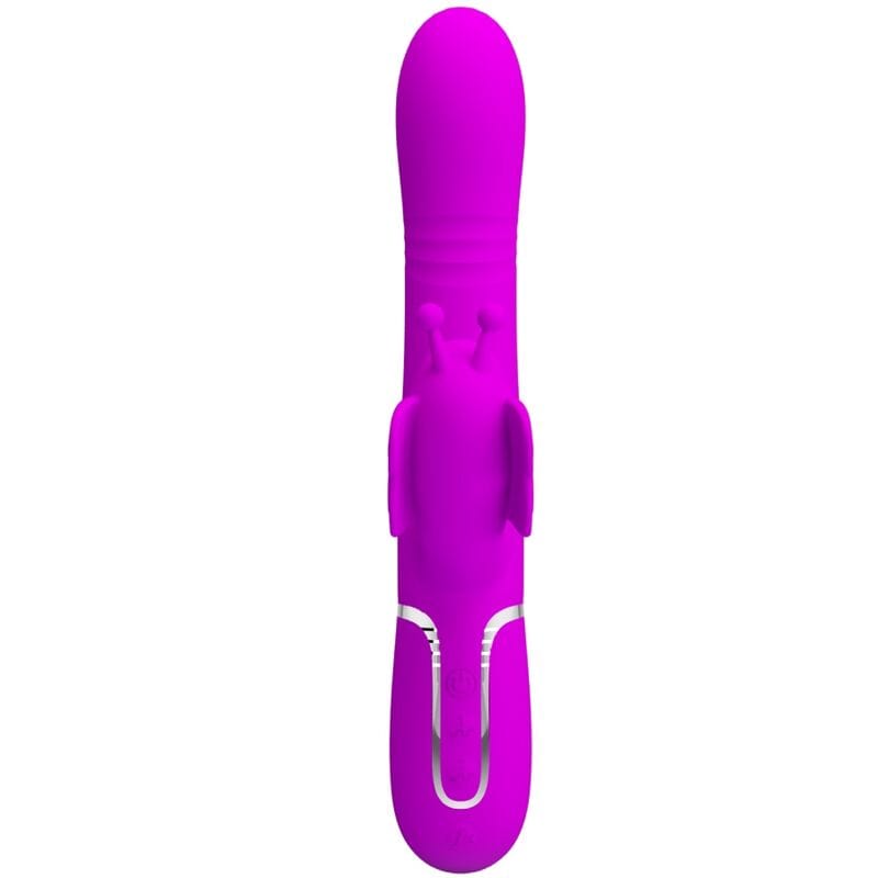PRETTY LOVE FLIRTATION PRETTY LOVE - VIBROMASSEUR RABBIT MULTIFONCTION 4 EN 1 PAPILLON FUCHSIA