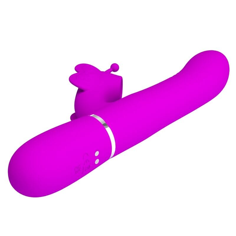 PRETTY LOVE FLIRTATION PRETTY LOVE - VIBROMASSEUR RABBIT MULTIFONCTION 4 EN 1 PAPILLON FUCHSIA