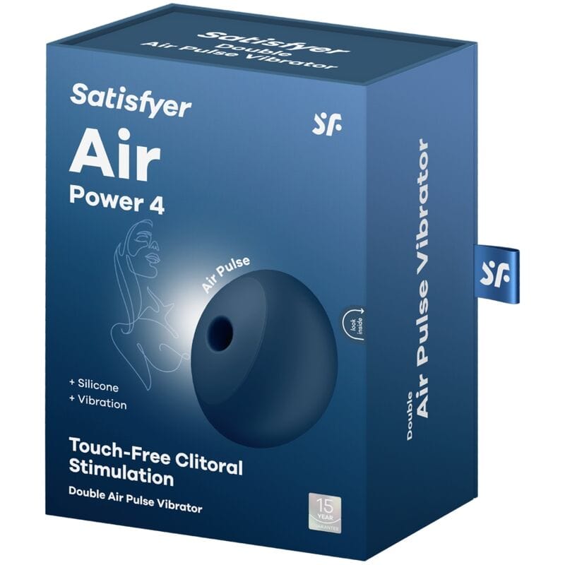 SATISFYER AIR PULSE SATISFYER - AIR POWER 4 STIMULATEUR & VIBRATEUR 12 VIBRATIONS BLEU