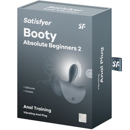 SATISFYER PLUGS SATISFYER - BOOTY ABSOLUTE BEGINNERS 2 | PLUG ANAL VIBRANT UNISEXE NOIR