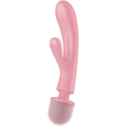 SATISFYER VIBRATOR SATISFYER - MASSEUR VIBROMASSEUR RABBIT TRIPLE LOVER ROSE